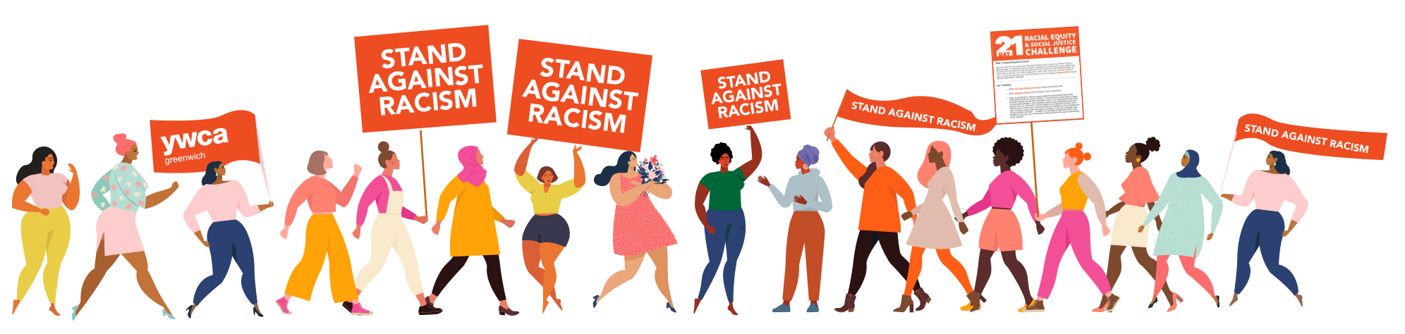 YWCA Stand Against Racism banner